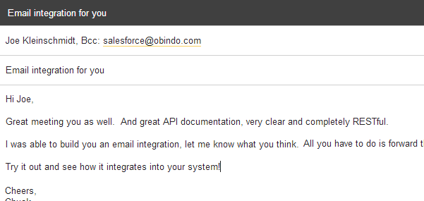 Email to Salesforce